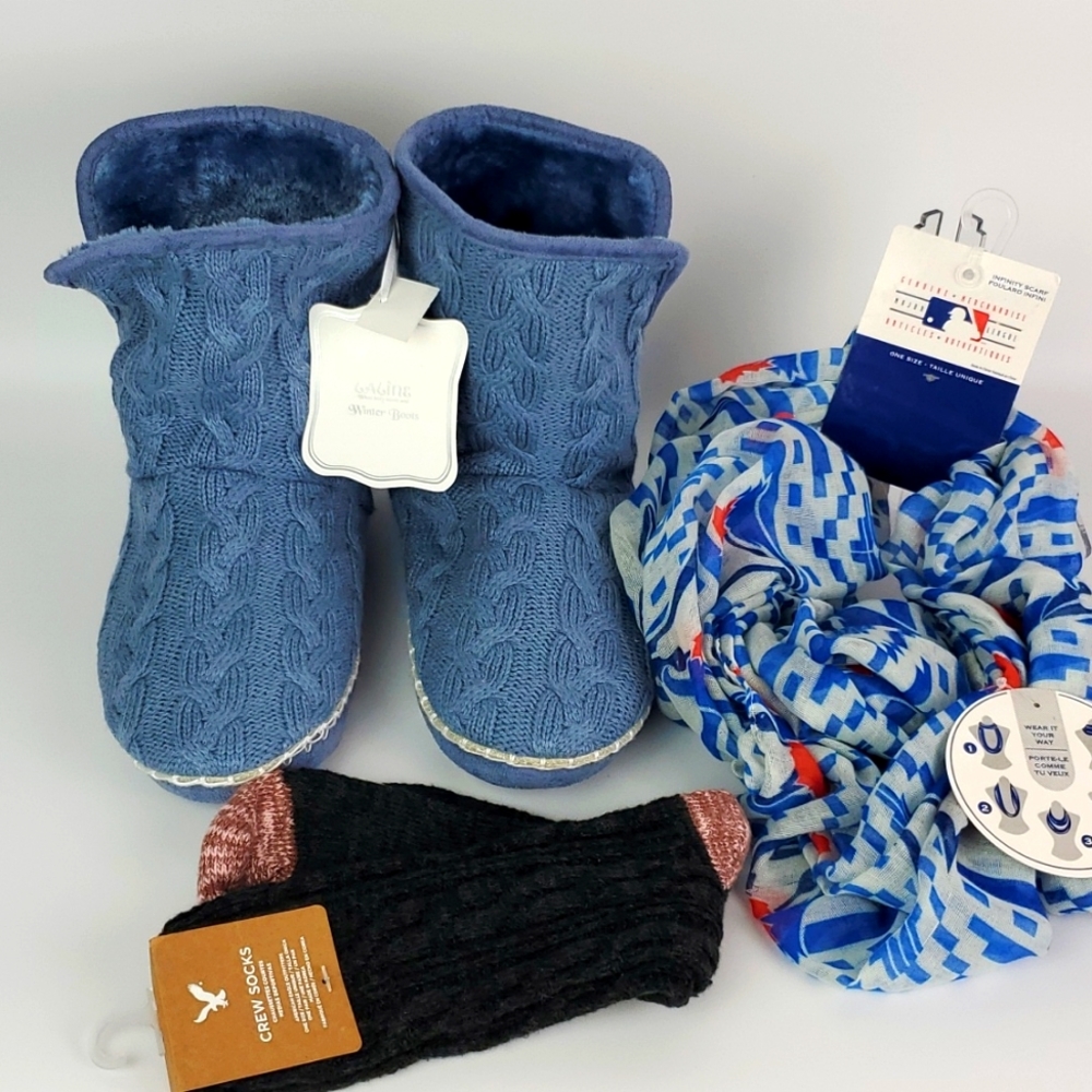Indoor Winter Boots with Free Socks & Scarf